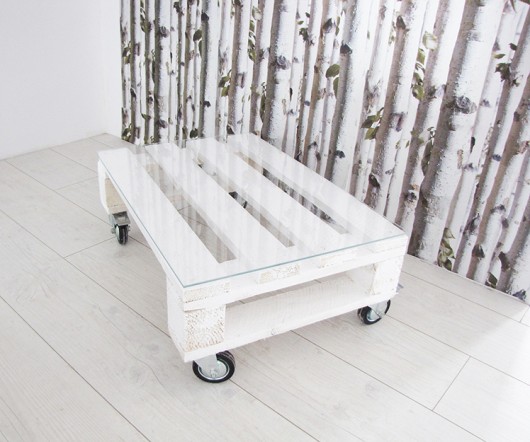 design STOLIK nocny z bielonej palety! kolorum