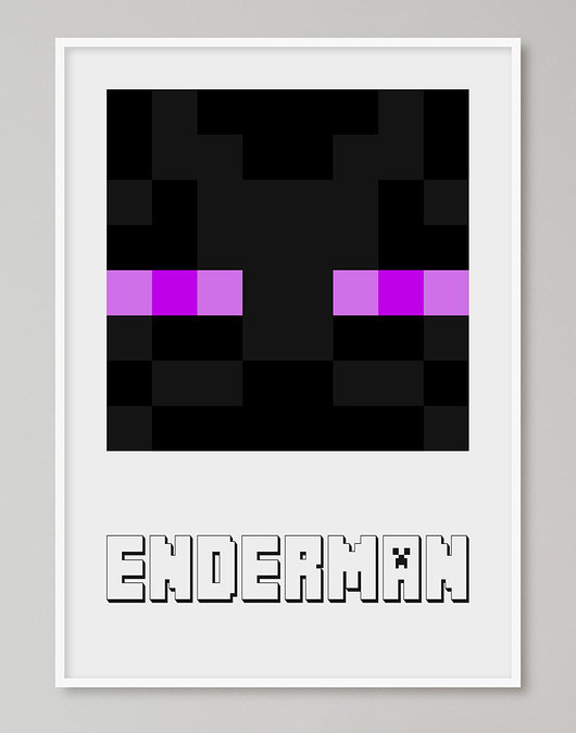 obrazy i plakaty do pokoju dziecięcego Minecraft plakat "Enderman"