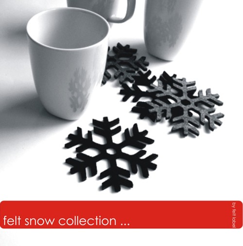 felt snow collection... felt label