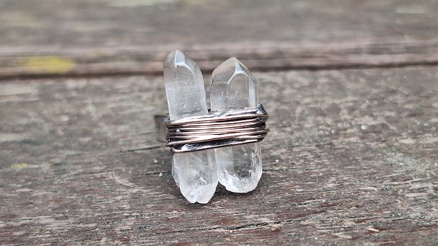 pierścionki - różne Bryłki lodu - pierścionek regulowany
