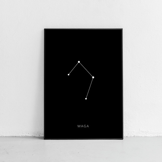 Waga - znak zodiaku - plakat na prezent PLAKATY GEOMETRYCZNE