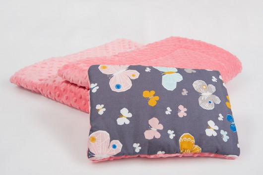 Podusia do wózka - motylki - 23x30 cm Minky and Cotton