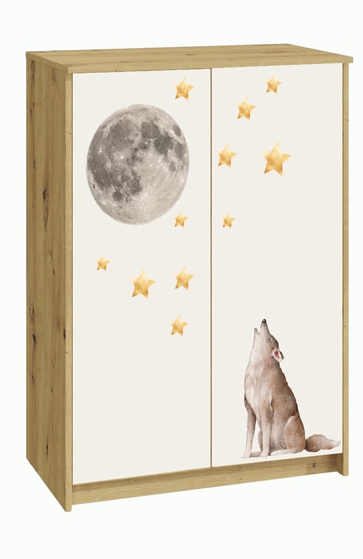 meble do pokoju dziecka Komoda/szafka boho do pokoju dziecięcego WOLF AND MOON BOHO