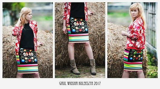 Spódnica ołówkowa folk Gaul Designs