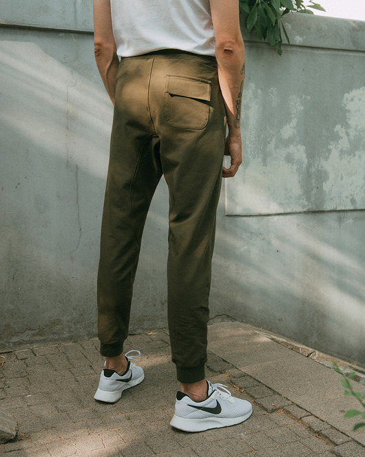 spodnie męskie Spodnie dresowe FIT khaki