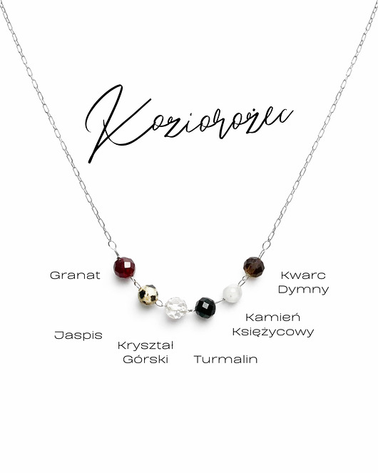 srebrne naszyjniki Twój ZODIAK, Naszyjnik Glam, Koziorożec, srebrny