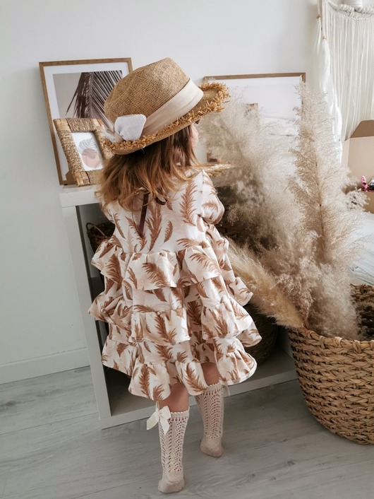 sukienki dla dziewczynki Sukienka Dresowa  Hiszpanka Boho