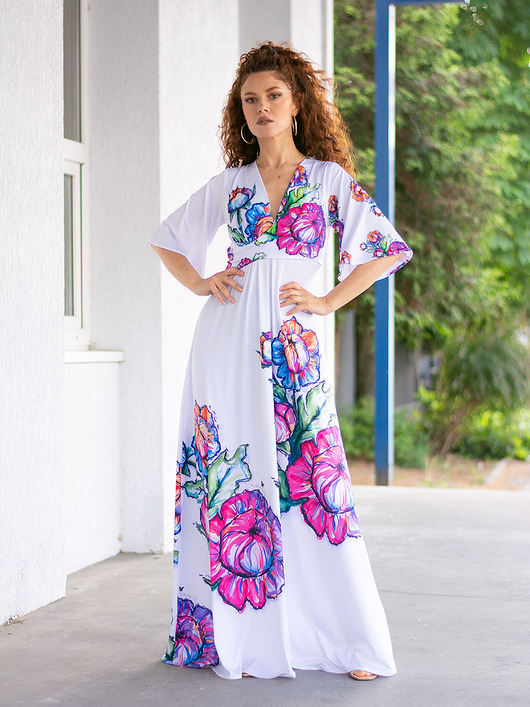 sukienki maxi damskie Magdalena Maxi Flower - suknia ślubna