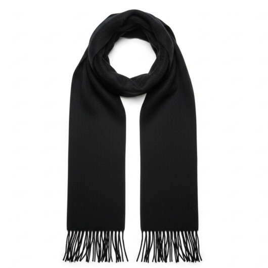 tuby i kominy Szalik Męski szal czarny prezent w gładki w jodełkę  elegancki