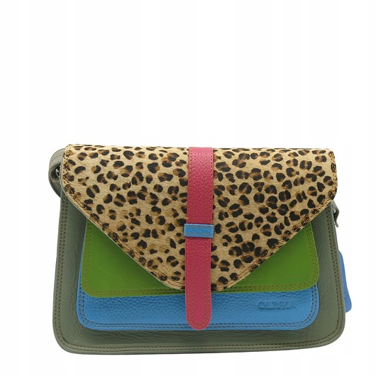 torby na ramię Torebka damska klasyczna elegancka skórzana na ramię pasek OLIVKA