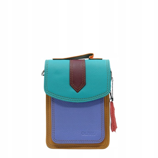 torby na ramię Torebka na telefon skórzana damska listonoszka z rączka i szlufką na pasek