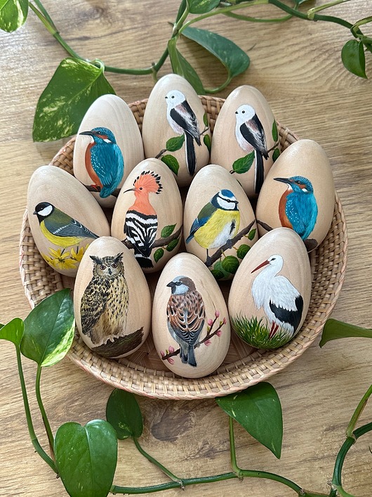 jajka wielkanocne Jajo wielkanocne, pisanka z ptakiem
