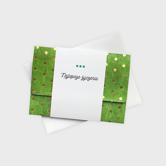 Kartka okolicznościowa "Green and gold" Joanna Klupś
