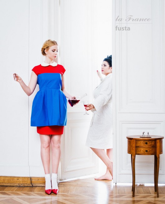 Fartuch z mikrofibry - szafirowy(S,M,L) Fusta