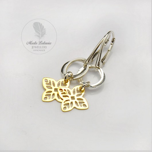 Kolczyki - Golden jasmine Marta Latawiec