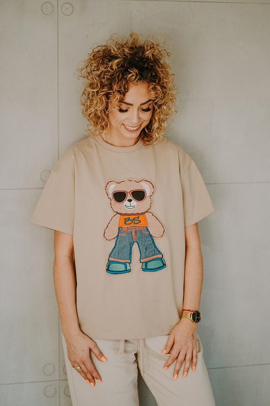 t-shirt damskie T-shirt oversize JackieTeddy dla mamy