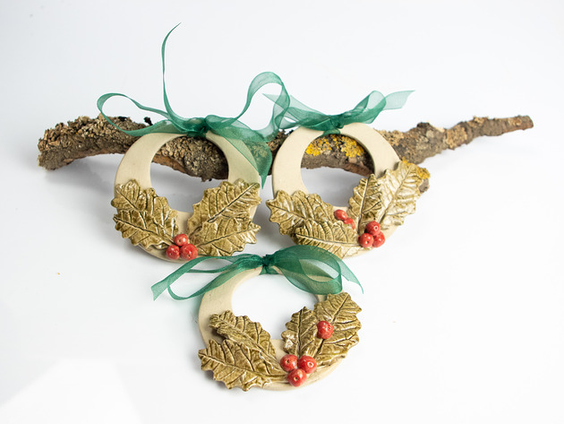 ozdoby choinkowe Komplet ozdób "Ostrokrzew" 25/38