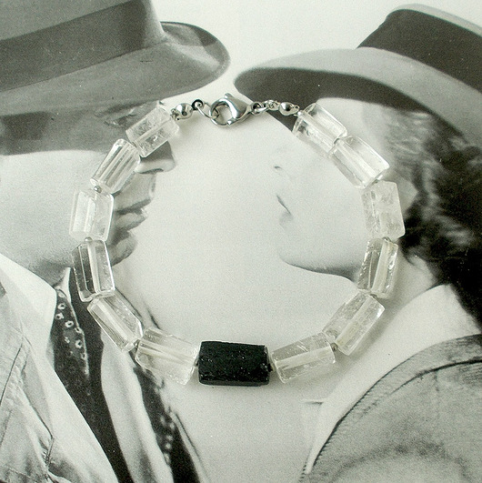 bransoletki z kamieni naturalnych Turmalin i kryształy Bransoletka