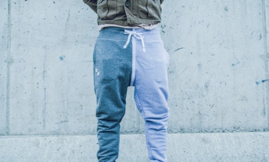 SPODNIE BUTTON DUAL PANTS UNISEX szare Button