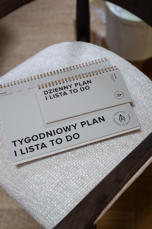 kalendarze i plannery Zestaw planerów tygodniowy+dzienny, niedatowane, ADHD-friendly, szary