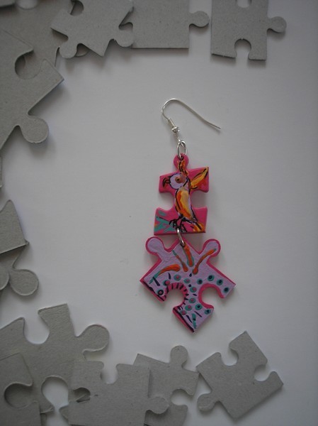 PUZZLAKI - trochę inne kolczyki Pracownia Aluzyjna