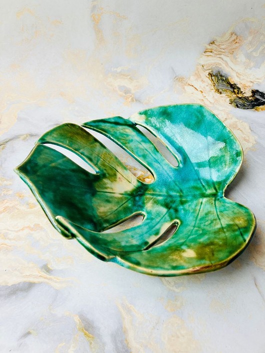miski i misy Ceramiczna miska Monstera Butelkowa Fantazja