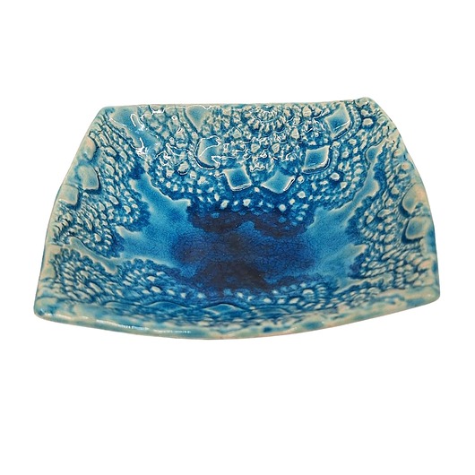 miski i misy Ręcznie Robiona Miseczka Ceramiczna Turkusowa 13 cm Dekoracyjna