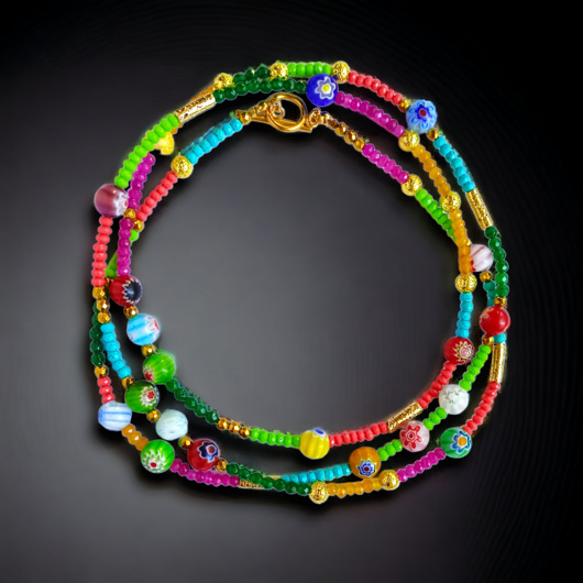 korale UNIKATOWY sznur kamieni 120cm : korale : naszyjnik : SUMMER