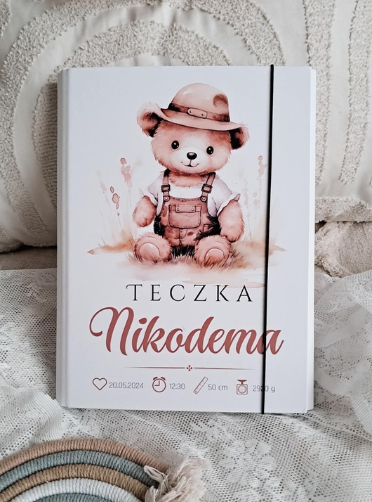 notatniki i albumy TECZKA MIŚ prezent narodziny dziecka