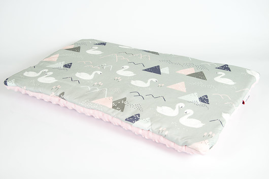 Płaska poduszka - łabędzie- 40x60cm Minky and Cotton