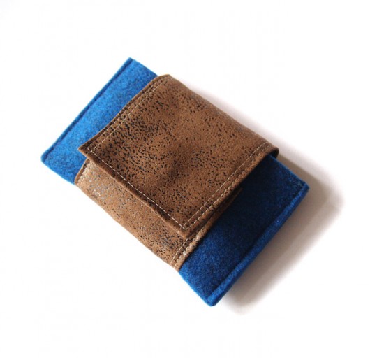etui II - navy blue melange&gobi brown - elfagado