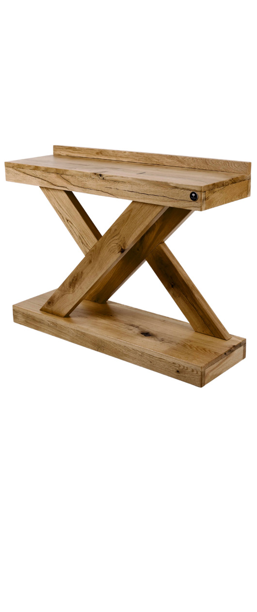 regały i półki Konsola Dębowa Loft Drewno Lite 175  cm  SKD-259