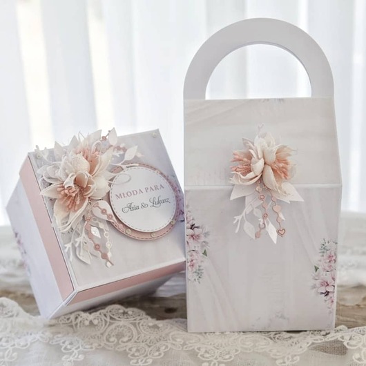 zaproszenia i kartki na ślub Kartka ślubna w stylu boho personalizowana z niespodzianką