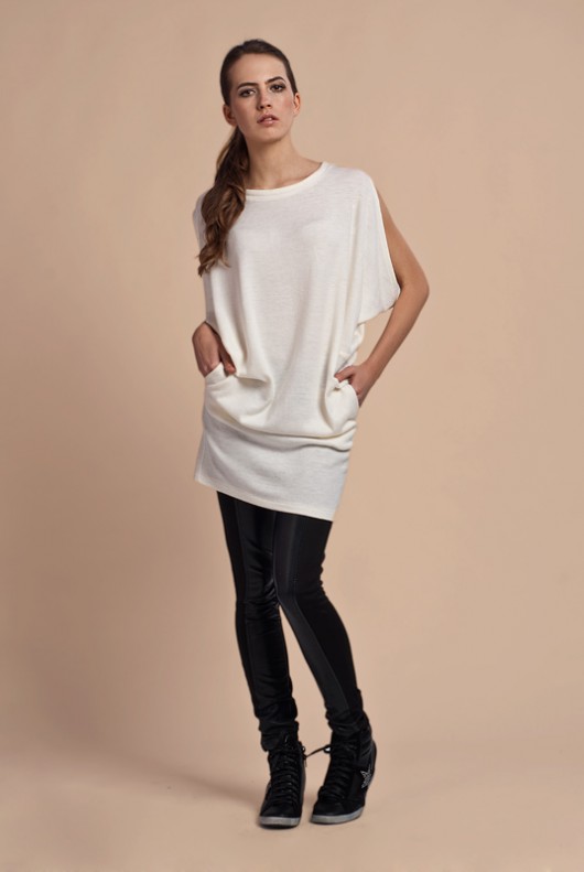 Sensual arms tunic, Suk102 ecru Lanti