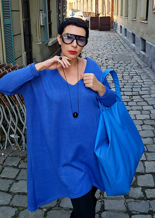 swetry damskie  Sweter oversize V