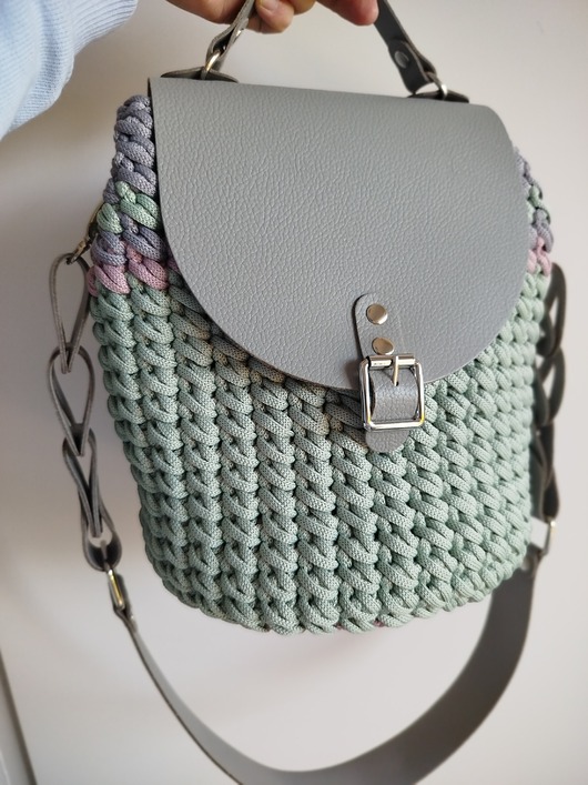 torby na ramię Torba KLARA (szary/pistacja/róż/srebro)