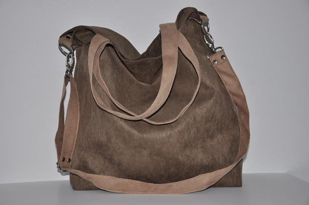 torby XXL Torba hobo XXL - brąz, beż