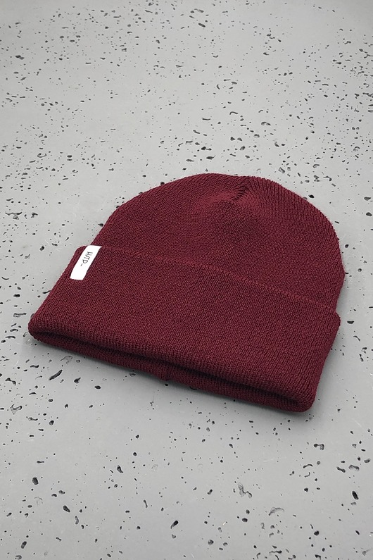 czapki damskie Czapka beanie burgundowa