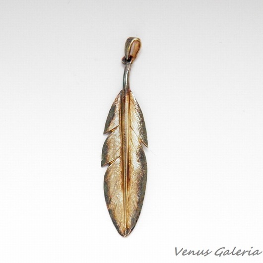 Zawieszka srebrna - Piórko brązowe małe VENUS GALERIA