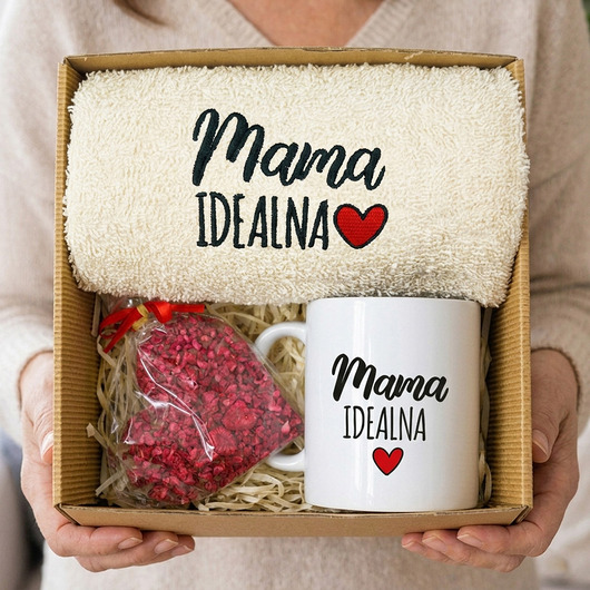 akcesoria różne Zestaw prezentowy MAMA IDEALNA upominek na dzień Matki dla mamy