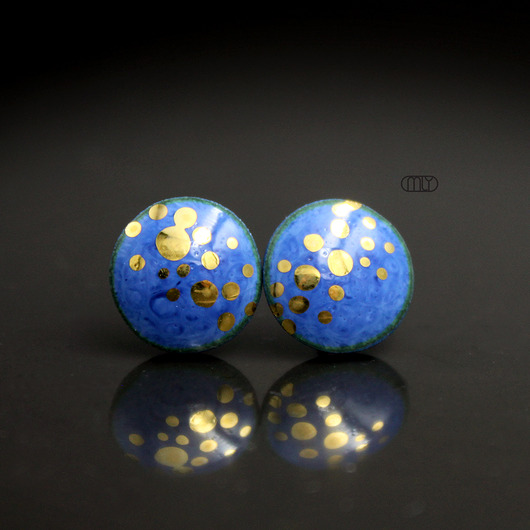 kolczyki ceramiczne Nebula 11mm /stal chirurgiczna/