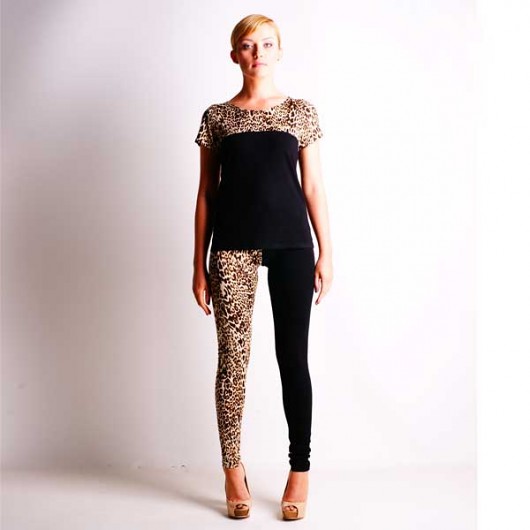 Cheetah shadow leggins La Couture Champagne