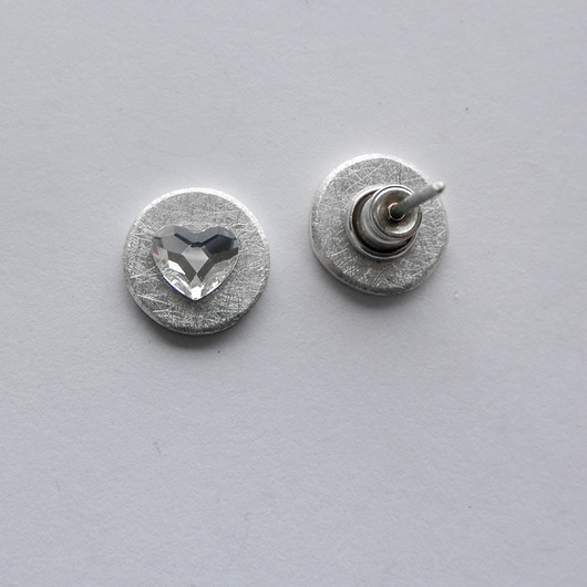 Kolczyki Swarovski SERDUSZKO  Katarzyna Kaminska ART