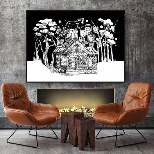 Art print a4 Parallel World