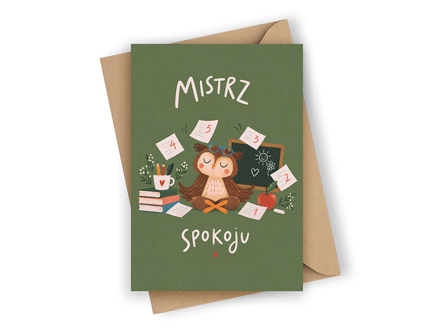 kartki okolicznościowe - wydruki Kartka dla Nauczyciela- Mistrz Spokoju