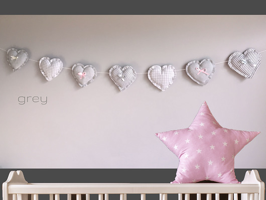 Girlanda z serduszek -grey nonohome