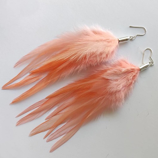 kolczyki z piórami PIÓRKO kolczyki