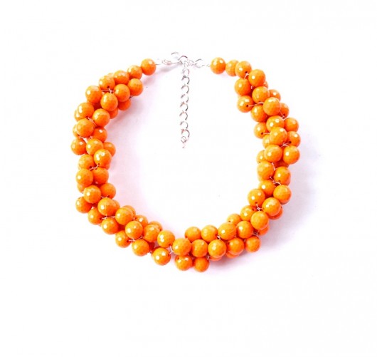 Circles and lines- orange  Republika jewelry