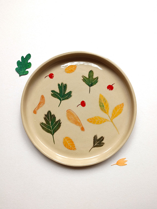 patery i talerze Talerzyk jesienne liście