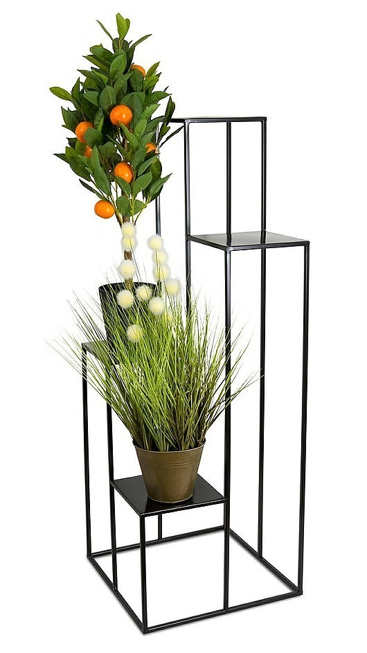 Kwietnik Metalowy Ekspozytor na Kwiaty Czarny MIA home